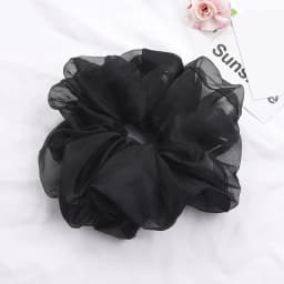 2022 Summer Organza Scrunchies Women Elastic Hair Band Korean Elegant Ponytail Holder Rubber Tie Band Hair Accessories Wholesale