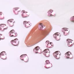 5.5x6mm 20pcs Heart Shape Nail Art Rhinestones Korean Fashion Flatback Strass 3D Crystal Stones for DIY Nail Charms Decoration
