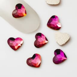 5.5x6mm 20pcs Heart Shape Nail Art Rhinestones Korean Fashion Flatback Strass 3D Crystal Stones for DIY Nail Charms Decoration