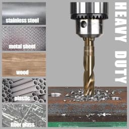 Versery 13-35mm 12.7mm Round Shank Reduced 1/2'' Twist Drill Bits HSS M2 Hole Saw Wood Iron Stainless Steel Aluminum