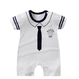 Summer 3-24 Months Baby Boys Girls Romper Infant Jumpsuit Cartoon Short-sleeved Climbing Pajamas Cotton Toddler Clothes
