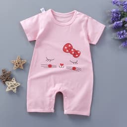 Summer 3-24 Months Baby Boys Girls Romper Infant Jumpsuit Cartoon Short-sleeved Climbing Pajamas Cotton Toddler Clothes