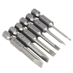 6pcs 50mm Slotted Tip Screwdriver Bit S2 Alloy Steel Flat Head Slotted Magnetic Screwdrive Hand Repair Kits Tools