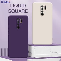 Original Square Liquid Silicone Case for Xiaomi Redmi 9 9A 9i 9T Power Camera Protective Cute Phone Back Cover Redmi9 T Fundas