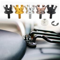 Motorcycle Imperial Crown Style Seat Bolt Tab Screw Nuts Mount Knob Cover for Harley Sportster Dyna Fatboy Road King Softail
