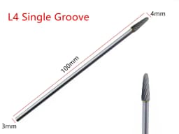 1PCS 3x4x100mm Tungsten Carbide Burr 3mm Shank for Dremel Grinder Rotary Tools - Cutting Grinding Tool