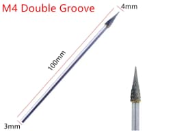 1PCS 3x4x100mm Tungsten Carbide Burr 3mm Shank for Dremel Grinder Rotary Tools - Cutting Grinding Tool
