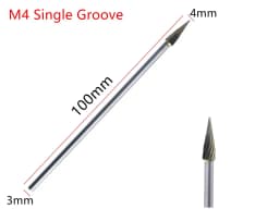 1PCS 3x4x100mm Tungsten Carbide Burr 3mm Shank for Dremel Grinder Rotary Tools - Cutting Grinding Tool