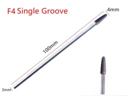 1PCS 3x4x100mm Tungsten Carbide Burr 3mm Shank for Dremel Grinder Rotary Tools - Cutting Grinding Tool
