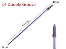 1PCS 3x4x100mm Tungsten Carbide Burr 3mm Shank for Dremel Grinder Rotary Tools - Cutting Grinding Tool