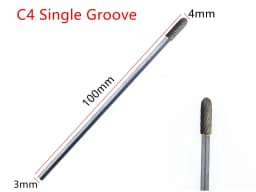 1PCS 3x4x100mm Tungsten Carbide Burr 3mm Shank for Dremel Grinder Rotary Tools - Cutting Grinding Tool
