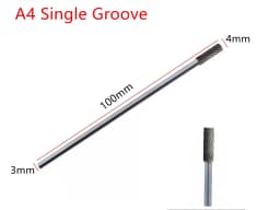1PCS 3x4x100mm Tungsten Carbide Burr 3mm Shank for Dremel Grinder Rotary Tools - Cutting Grinding Tool