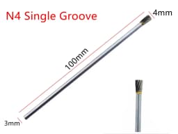 1PCS 3x4x100mm Tungsten Carbide Burr 3mm Shank for Dremel Grinder Rotary Tools - Cutting Grinding Tool