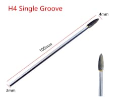 1PCS 3x4x100mm Tungsten Carbide Burr 3mm Shank for Dremel Grinder Rotary Tools - Cutting Grinding Tool