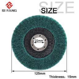 125mm Nylon Fiber Flap Polishing Wheel Non-woven Grinding Disc For Angle Grinder For Metal Buffing 120/180/240/320 Grit