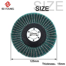 125mm Nylon Fiber Flap Polishing Wheel Non-woven Grinding Disc For Angle Grinder For Metal Buffing 120/180/240/320 Grit
