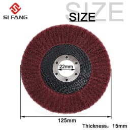 125mm Nylon Fiber Flap Polishing Wheel Non-woven Grinding Disc For Angle Grinder For Metal Buffing 120/180/240/320 Grit