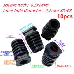 10pcs Cable Gland Connector Rubber Strain Relief Cord Boot Protector 4.6/5.2/6mm Wire Cable Sleeve Cellphone Charger Power Tool