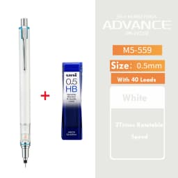 1pcs Uni Mechanical Pencil M5-559 0.3/0.5/0.7mm Lead Kuru Toga ADVANCE Low Center of Gravity Rotary lapiseira papeterie kawaii