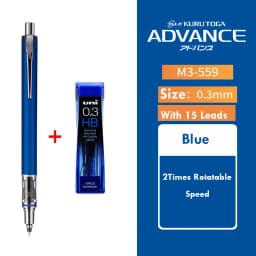 1pcs Uni Mechanical Pencil M5-559 0.3/0.5/0.7mm Lead Kuru Toga ADVANCE Low Center of Gravity Rotary lapiseira papeterie kawaii