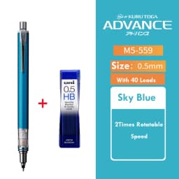 1pcs Uni Mechanical Pencil M5-559 0.3/0.5/0.7mm Lead Kuru Toga ADVANCE Low Center of Gravity Rotary lapiseira papeterie kawaii