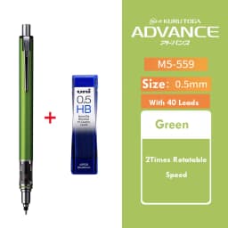 1pcs Uni Mechanical Pencil M5-559 0.3/0.5/0.7mm Lead Kuru Toga ADVANCE Low Center of Gravity Rotary lapiseira papeterie kawaii