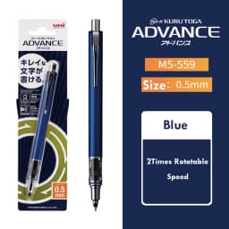 1pcs Uni Mechanical Pencil M5-559 0.3/0.5/0.7mm Lead Kuru Toga ADVANCE Low Center of Gravity Rotary lapiseira papeterie kawaii