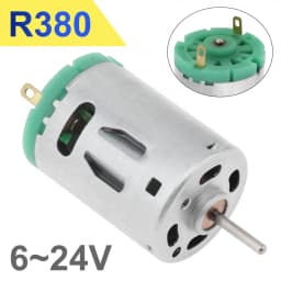 380 DC Motor DC 6-24V 6000-24000RPM High Speed Hobby Toy R380 Micro Motors for Hair Dryer DIY Toy Fan Engine Small Appliance