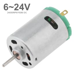 380 DC Motor DC 6-24V 6000-24000RPM High Speed Hobby Toy R380 Micro Motors for Hair Dryer DIY Toy Fan Engine Small Appliance