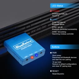 RetroScaler BlueRetro Wireless Game Controllers Adapter For PSX PS1 PS2 to Ipega 9076 PS4 PS5 Nintendo Switch Game Contorller