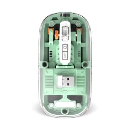 Transparent Magnetic Triple Mode Bluetooth compatible 2.4G Wireless Mouse One-Click Desktop Type-C Rechargeable Silent Mice Mute