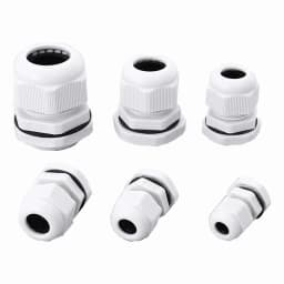 10PCs Waterproof Cable Gland Black Plastic Seal Joint Nylon M8 M10 M12 M16 M20 M25 M32 IP68 White Cable Fixing Nylon Connector