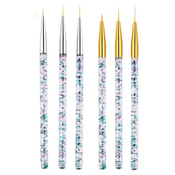 5/20Pcs Nail Art Brush Design Tip Painting Drawing Carving Dotting Pen FlatFan Liner Acrylic Gel UV Polish Manicure Tools