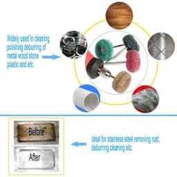 1 Pack Nylon Mini Drill Abrasive Brush 2.35mm 3mm Shank Buffing Polishing Wheel Rust Remover for Dremel Rotary Tool Accessories
