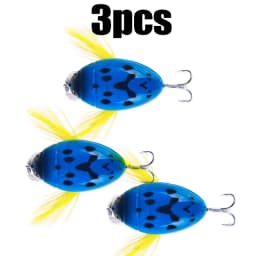 HENGJIA 1PCS 3.8cm 4g Artificial Ladybug Fishing Bait Cicada Beetle Insect Wobblers Fishing Lures Topwater For Bass Carp Fishing