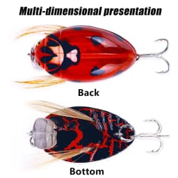 HENGJIA 1PCS 3.8cm 4g Artificial Ladybug Fishing Bait Cicada Beetle Insect Wobblers Fishing Lures Topwater For Bass Carp Fishing