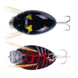 HENGJIA 1PCS 3.8cm 4g Artificial Ladybug Fishing Bait Cicada Beetle Insect Wobblers Fishing Lures Topwater For Bass Carp Fishing