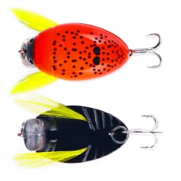 HENGJIA 1PCS 3.8cm 4g Artificial Ladybug Fishing Bait Cicada Beetle Insect Wobblers Fishing Lures Topwater For Bass Carp Fishing