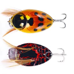 HENGJIA 1PCS 3.8cm 4g Artificial Ladybug Fishing Bait Cicada Beetle Insect Wobblers Fishing Lures Topwater For Bass Carp Fishing