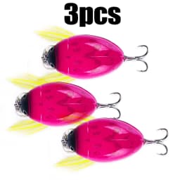 HENGJIA 1PCS 3.8cm 4g Artificial Ladybug Fishing Bait Cicada Beetle Insect Wobblers Fishing Lures Topwater For Bass Carp Fishing