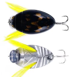 HENGJIA 1PCS 3.8cm 4g Artificial Ladybug Fishing Bait Cicada Beetle Insect Wobblers Fishing Lures Topwater For Bass Carp Fishing