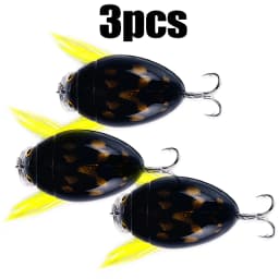 HENGJIA 1PCS 3.8cm 4g Artificial Ladybug Fishing Bait Cicada Beetle Insect Wobblers Fishing Lures Topwater For Bass Carp Fishing