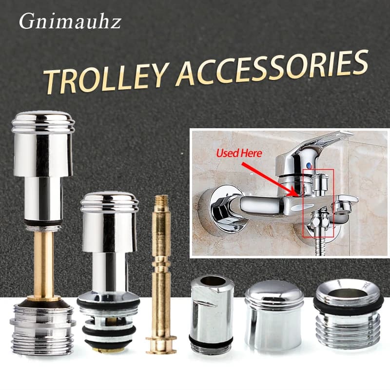 Water Leakage Repair Part Shower Faucet Lower Outlet Water Separator Bathtub Tap Pull Rod Diverter Valve Shower Column Switch