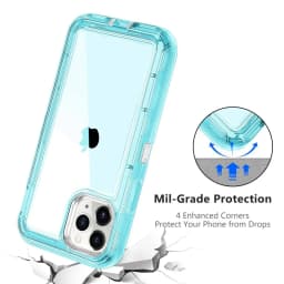 Hybrid Heavy Duty Dust Case For iPhone 16 15 13 11 12 14 Pro Max XSMAX XR XS SE 6 7 8 Plus Transparent Shockproof Armor Cover