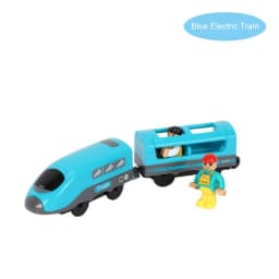 New Wooden Railway Electric Train Set Toys Model Train Fit Wood Car Tracks Birthday Christmas Gift For Childrens