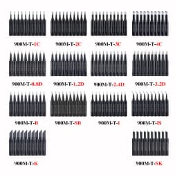 10PCS/Lot Lead-Free Soldering Iron Tip 900M-T-K/SK/I/IS/B/1C/2C/3C/4C/0.8D/1.2D/1.6D/2.4D/3.2D/SB For 936 937 Soldering Station