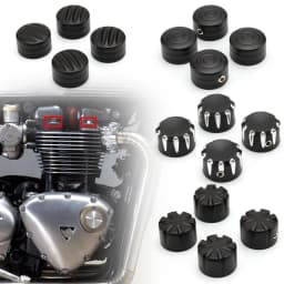 Black/Gold Motorcycle Head Bolts Cap Nut Cover CNC Aluminum For Triumph Bonneville T120 4Pcs/Set