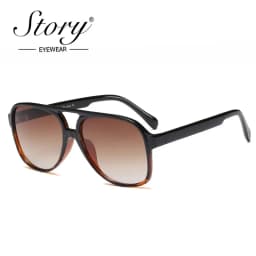 STORY Fashion Vintage Fashion Orange Pilot Sunglasses Women Men Brand Designer Retro Tortoise Aviation Sun Glasses UV400 S40032N