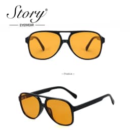 STORY Fashion Vintage Fashion Orange Pilot Sunglasses Women Men Brand Designer Retro Tortoise Aviation Sun Glasses UV400 S40032N
