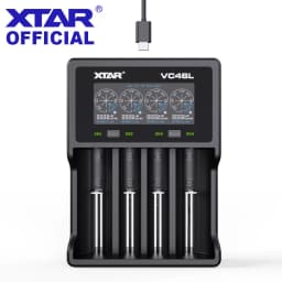 XTAR VC4SL 18650 Battery Charger USB C QC3.0 Fast Charge 1.2V Ni-MH AAA AA Batteries Rechargeable Li Ion 21700 Battery Charger